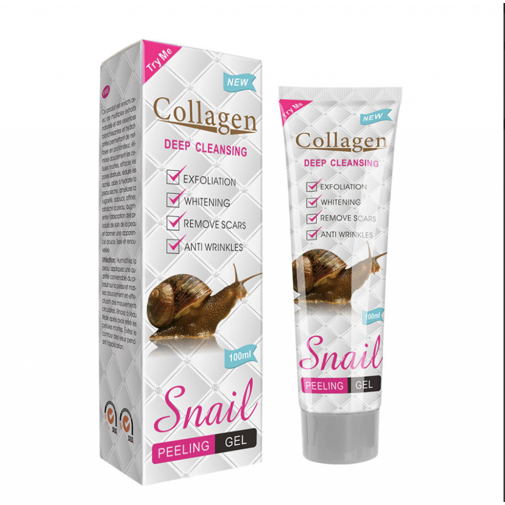 Гель-пилинг для лица с Коллагеном и муцином Улитки Collagen