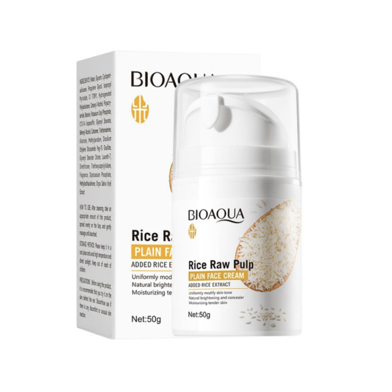 Крем для обличчя з екстрактом рису NEW Bioaqua Rice Raw Pulp