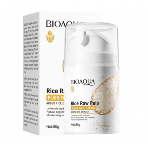 Крем для обличчя з екстрактом рису NEW Bioaqua Rice Raw Pulp