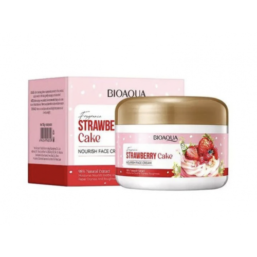 Крем для обличчя живильний Bioaqua Strawberry Cake з екстрактом