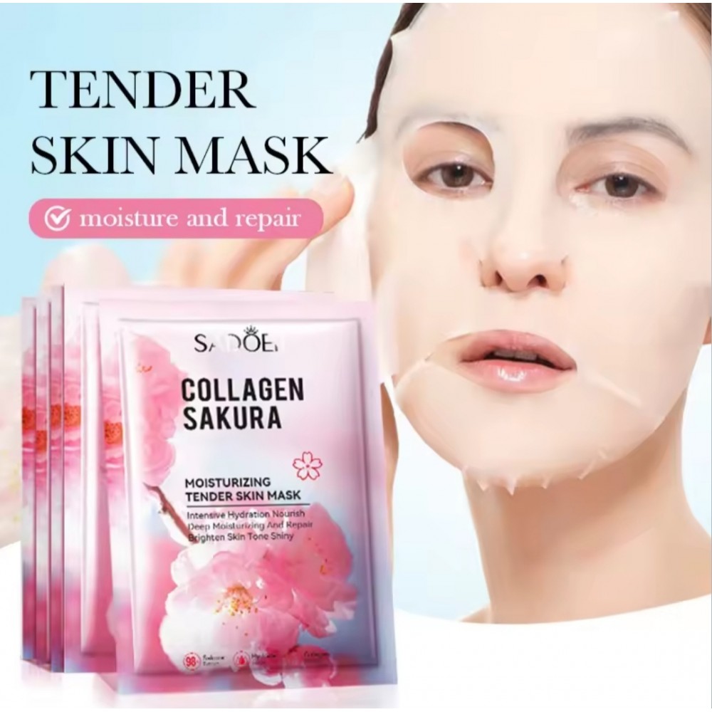 Маска тканинна для обличчя Collagen Sakura оптом