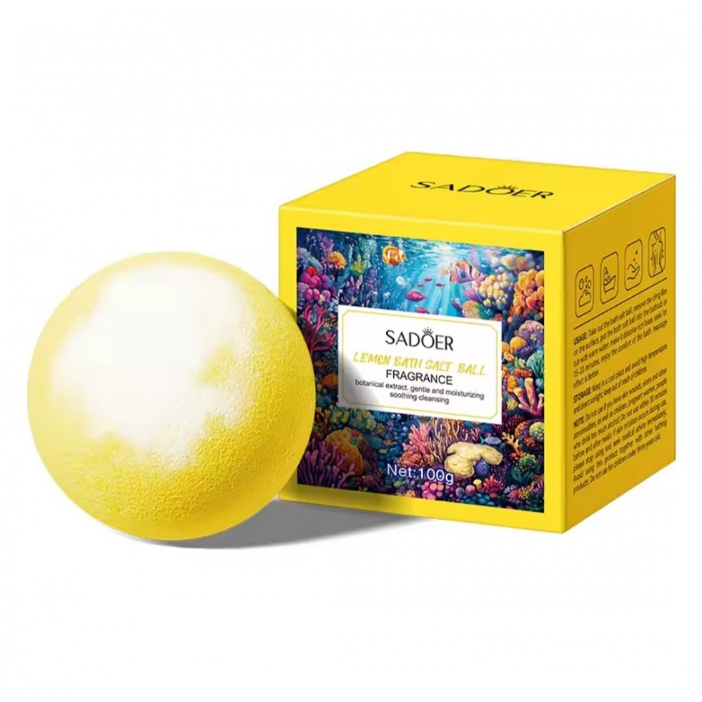 Бомбочка для ванни Sadoer Lemon Bath Salt Ball оптом