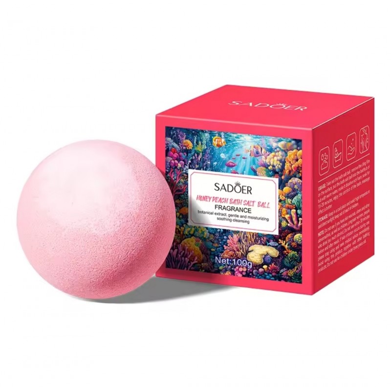 Бомбочка для ванни Sadoer Honey Peach Bath Salt Ball оптом