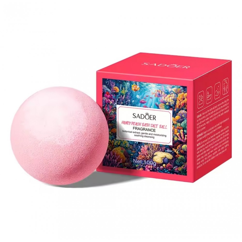 Бомбочка для ванни Sadoer Honey Peach Bath Salt Ball оптом