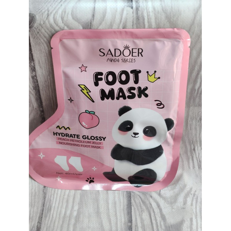 Маска - шкарпетка Sadoer Peach Panda для ніг оптом
