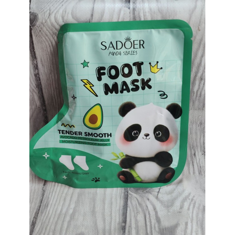 Маска - шкарпетка Sadoer Avocado Panda для ніг оптом