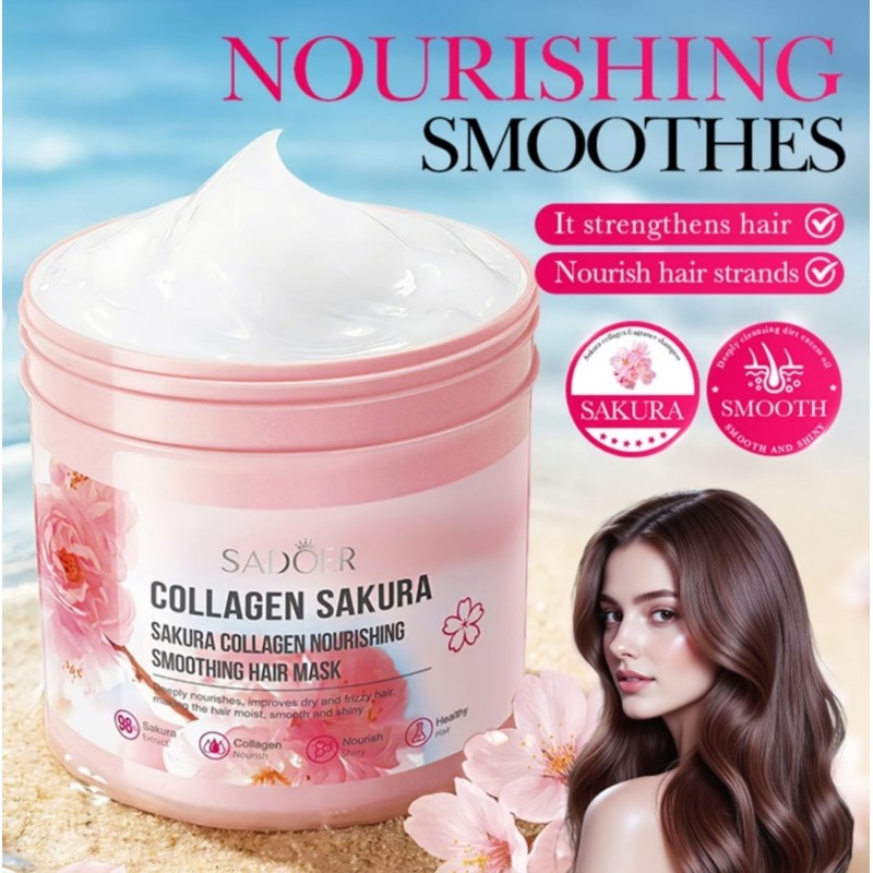 Маска для волосся Sadoer Collagen Sakura Nourishing Smoothing