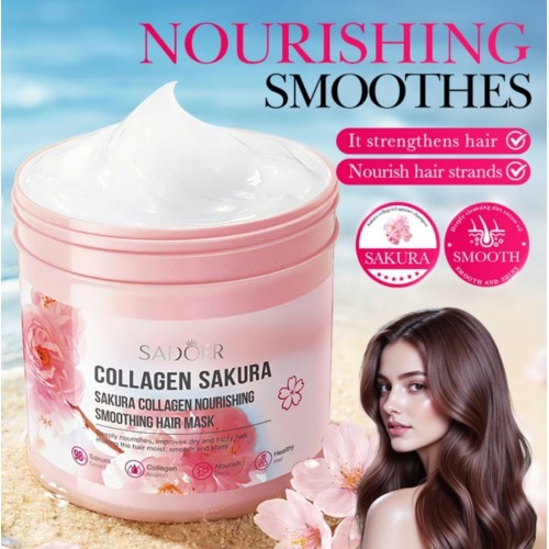 Маска для волосся Sadoer Collagen Sakura Nourishing Smoothing