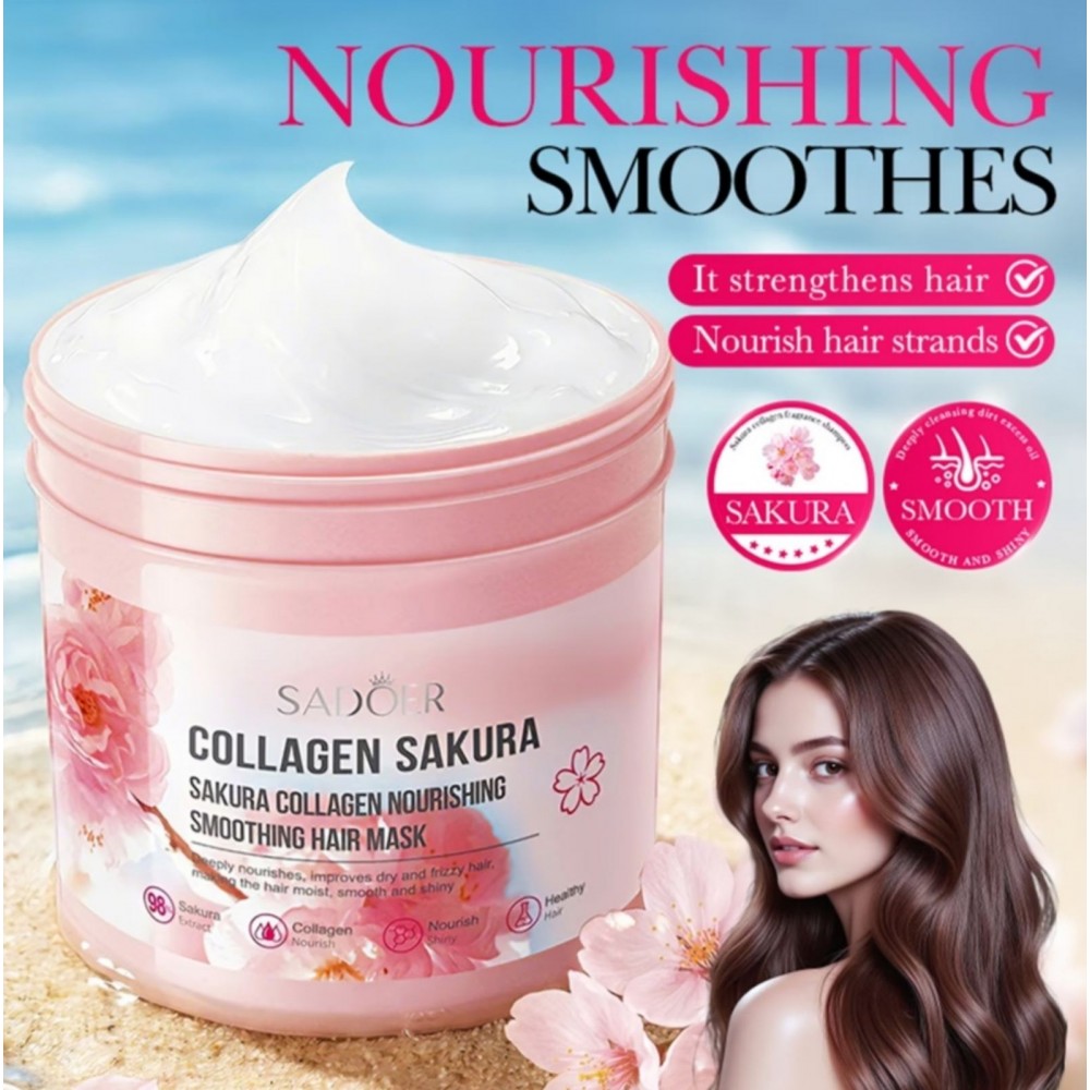 Маска для волосся Sadoer Collagen Sakura Nourishing Smoothing