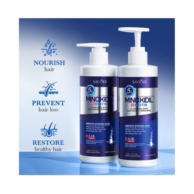 Кондиціонер для росту та зміцнення волосся Sadoer Minoxidil 300