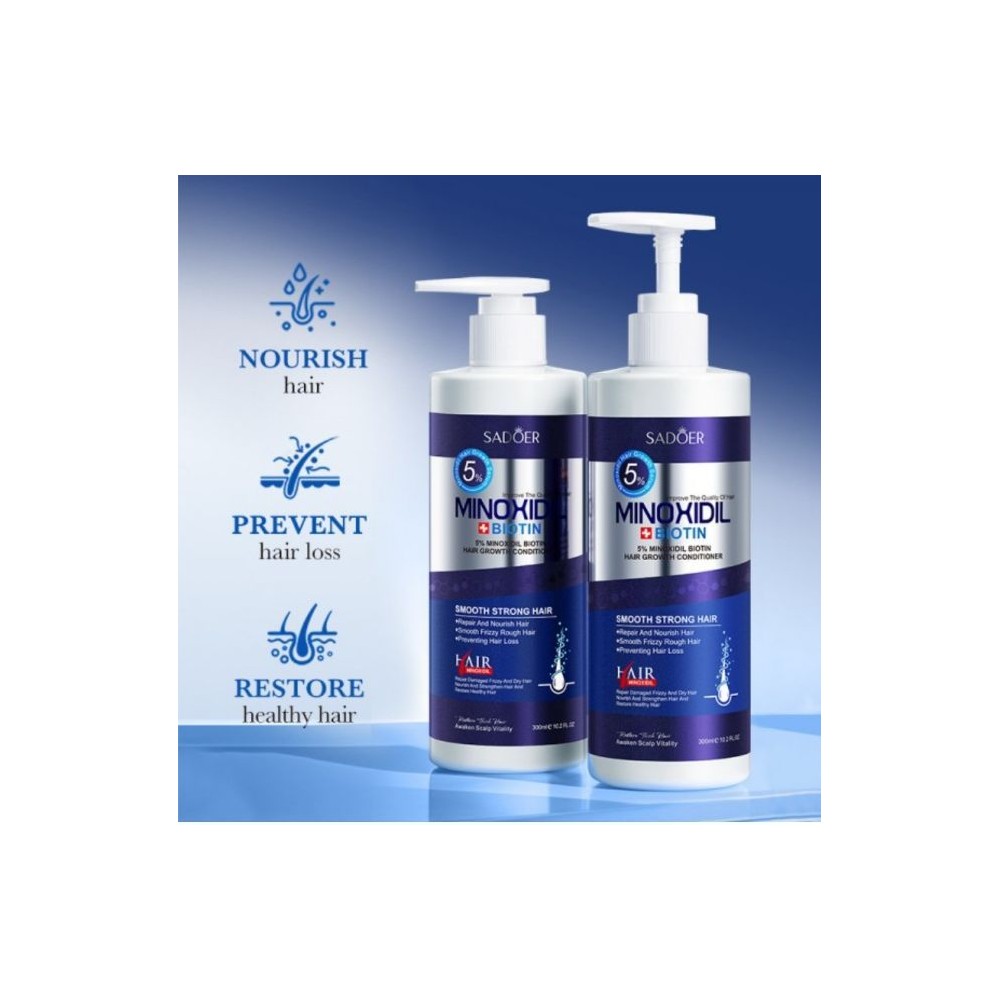 Кондиціонер для росту та зміцнення волосся Sadoer Minoxidil 300